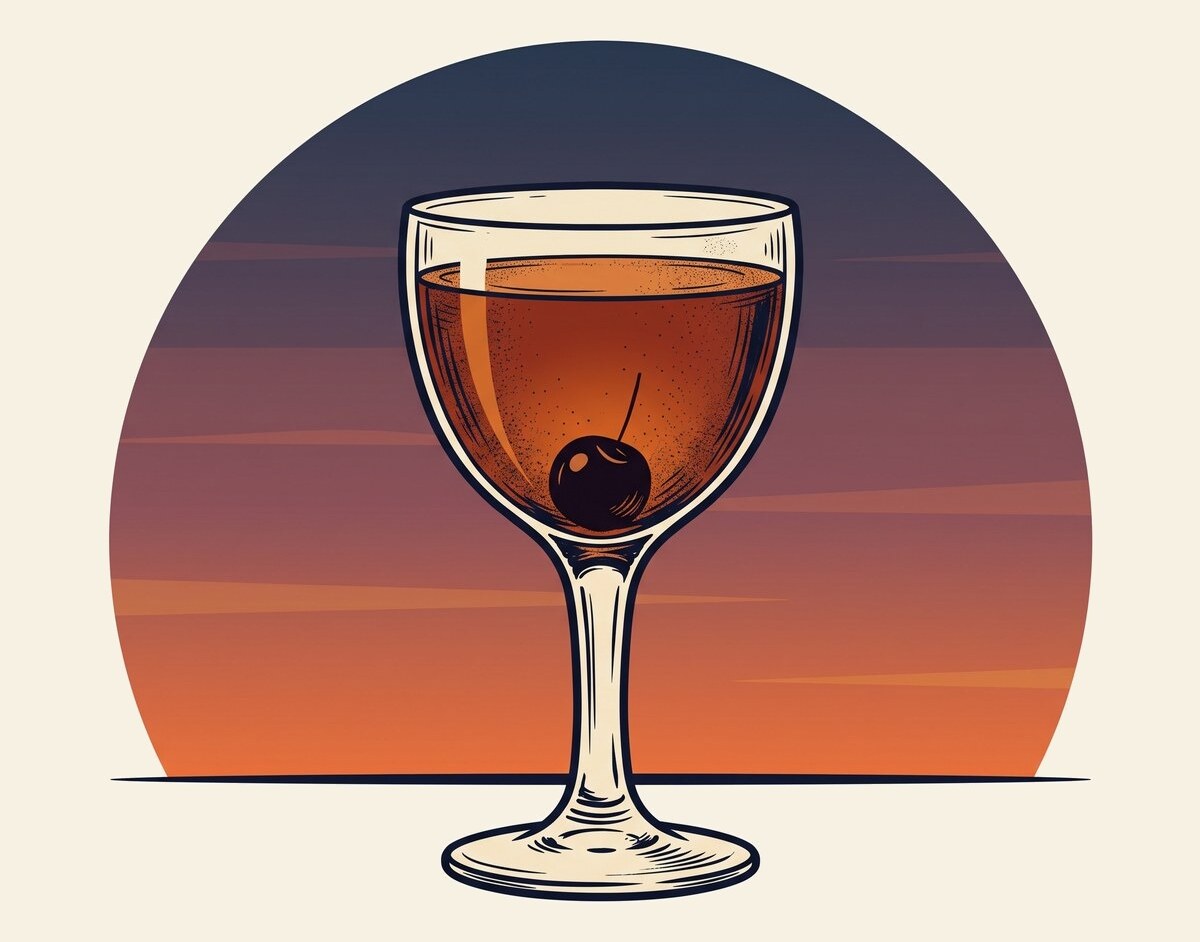 Illustration of a Teatro cocktail
